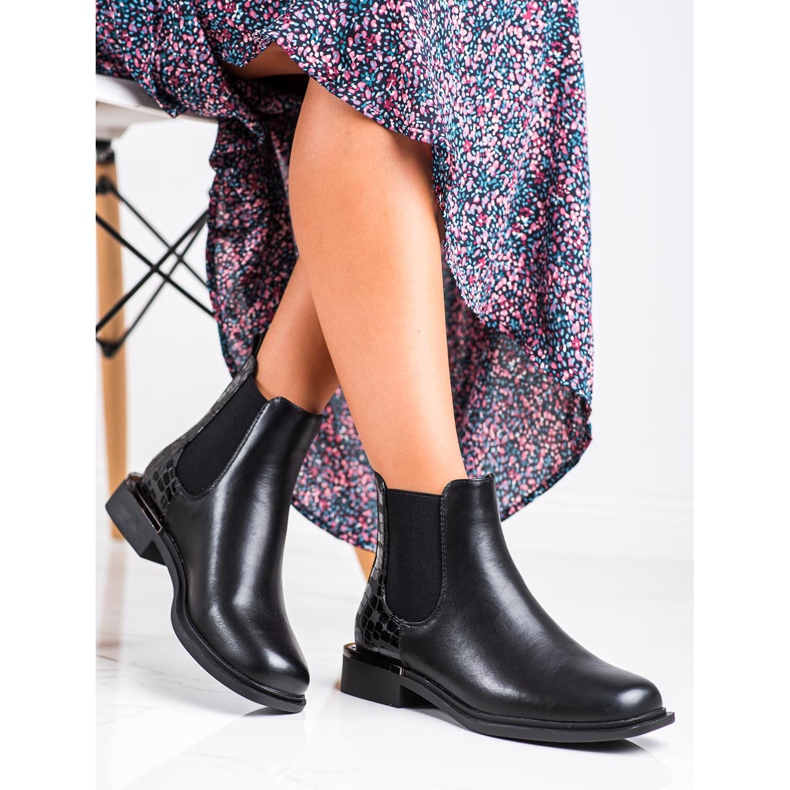 Ghete Chelsea elegante de Sergio Leone negru 2