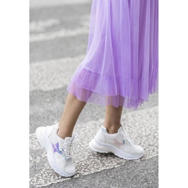 Adidași albi Modern Girl gri 1