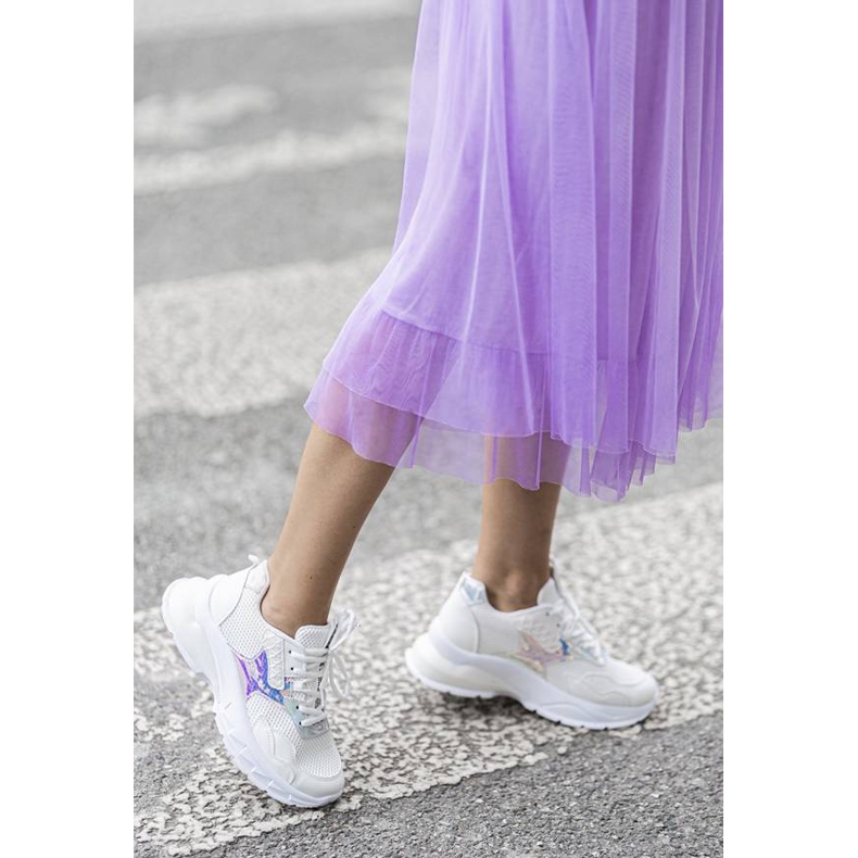 Adidași albi Modern Girl gri 1