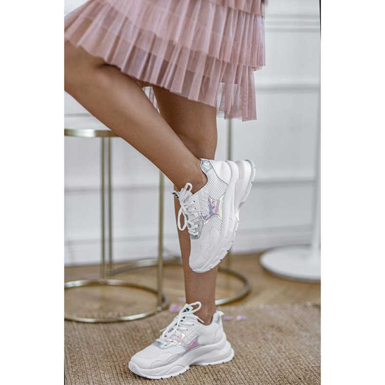 Adidași albi Modern Girl gri 2