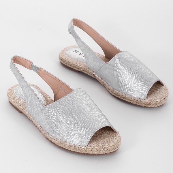 Sandale espadrile argintii Dulce 1
