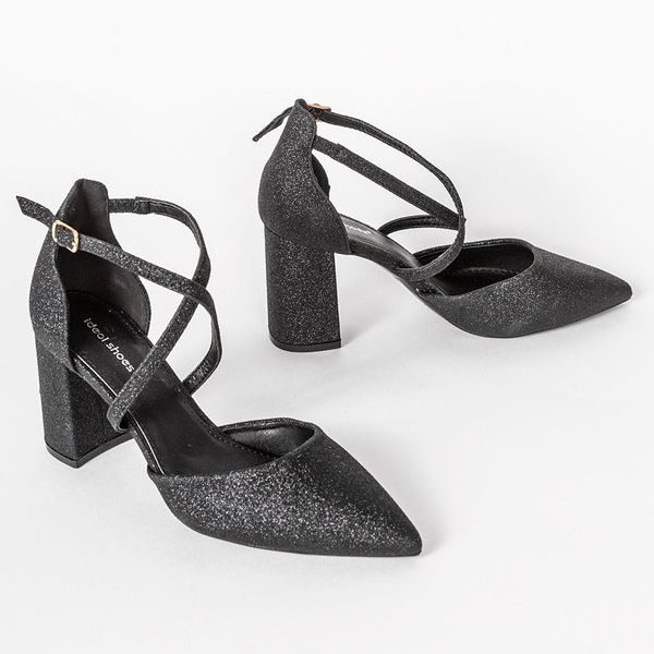 Pompe negre pe stâlpul Shiny negru 1