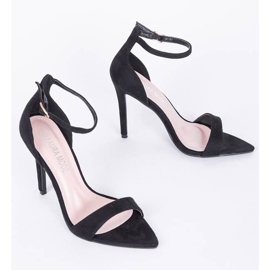 Sandale negre pe toc stiletto de la Molly negru 1