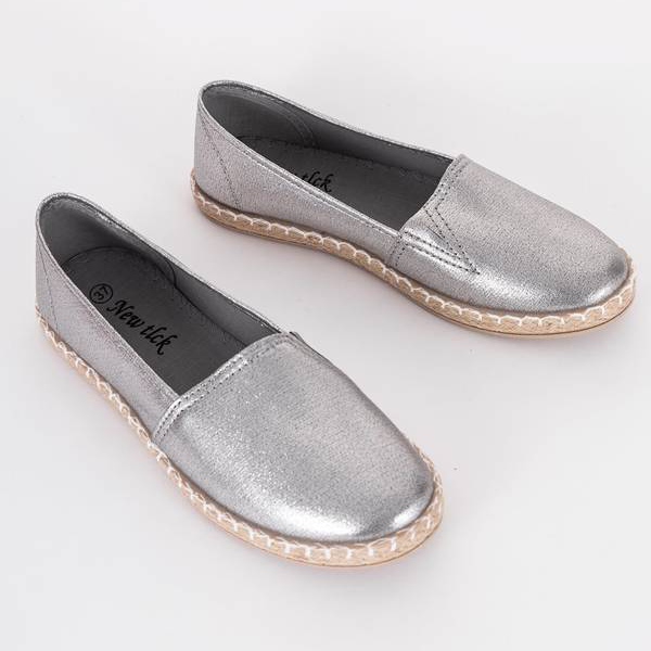 Espadrile metalice argintii de la Big Girl 1