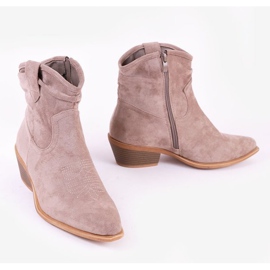 Cizme de cowboy maro-gri pe postarea Bowi Bowi 2