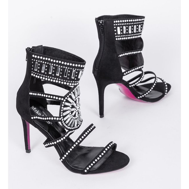 Sandale negre pe toc stiletto de la Tisha negru 1