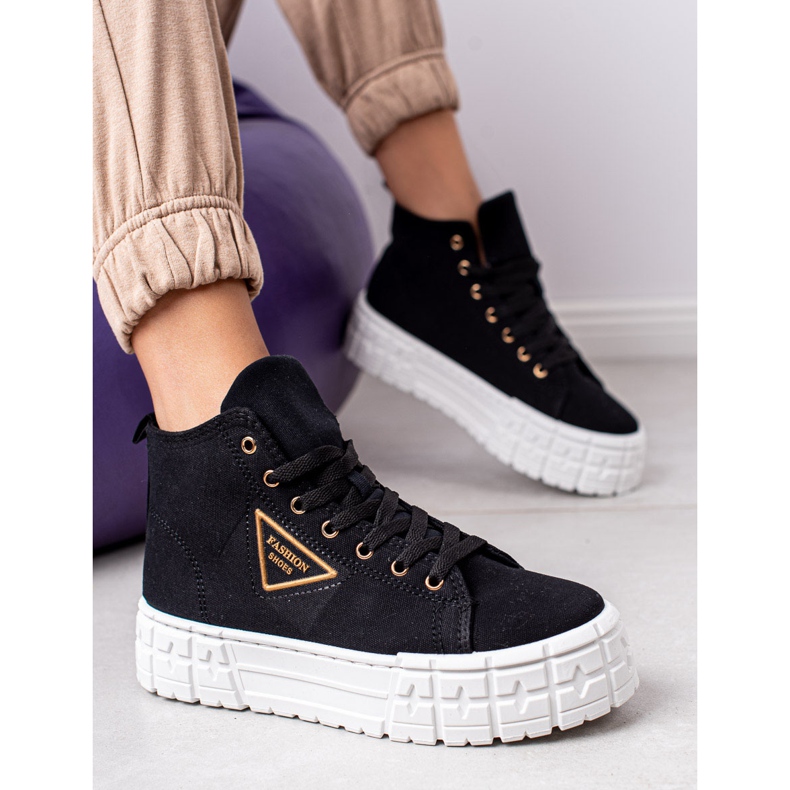 Goodin Adidași de modă înaltă negru 1