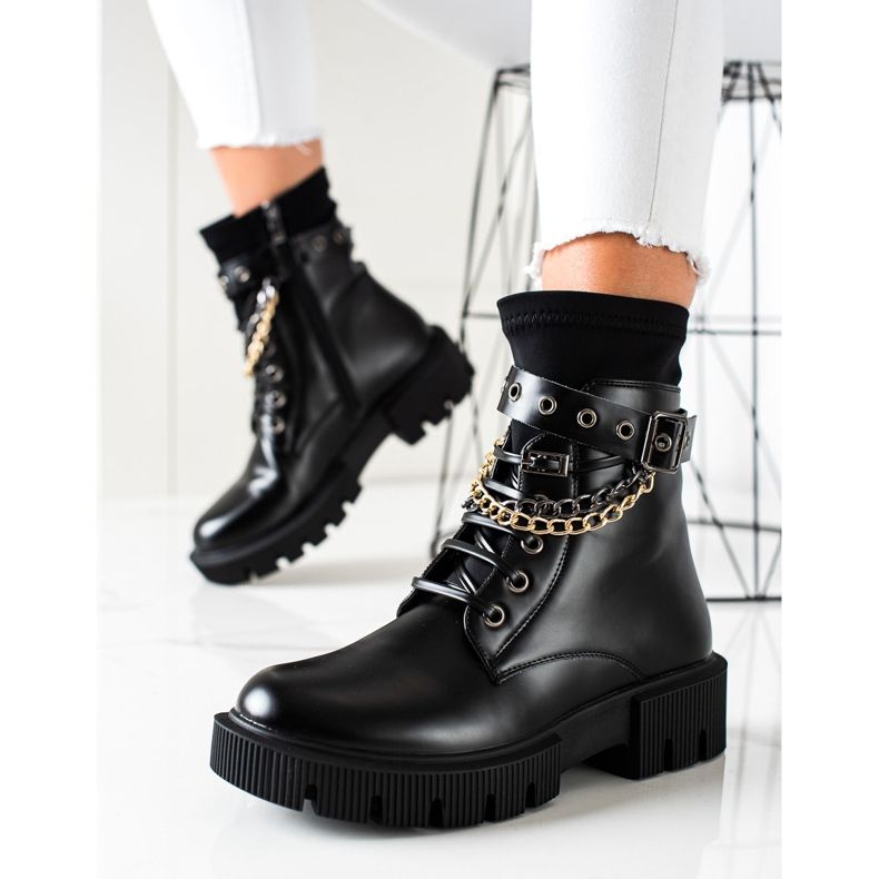 Seastar Muncitori cu lanțuri de modă negru 1 Seastar Muncitori cu lanțuri de modă negru 1