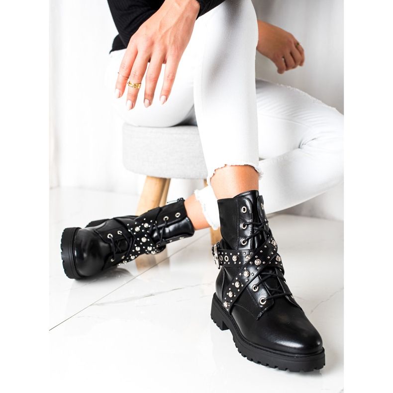 Bestelle Muncitori negri cu zirconiu cubic negru 1