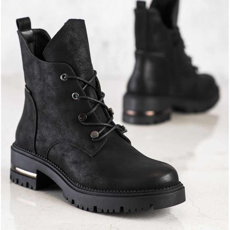 Lucrători la modă cu șireturi de Sergio Leone negru 2