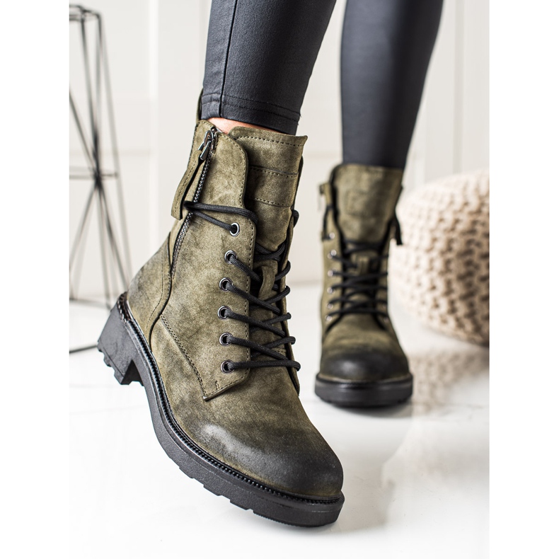 Evento Muncitori clasici cu fermoar decorativ verde 2 Evento Muncitori clasici cu fermoar decorativ verde 2