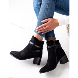 Seastar Ghete clasice din piele intoarsa negru 2