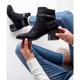 Seastar Ghete clasice din piele intoarsa negru 1