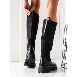 Seastar Cizme cu platformă matlasată negru 1