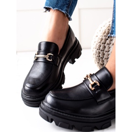 Diamantique Mocasini din piele ecologică negru 2