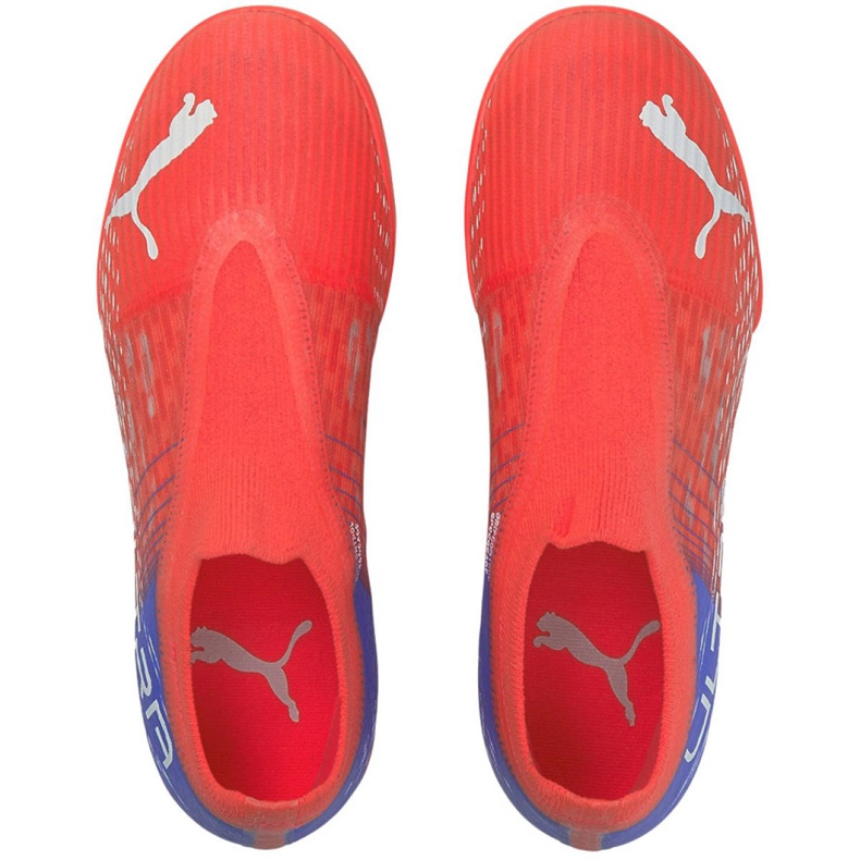 Ghete de fotbal Puma Ultra 3.3 Tt Jr 106531 01 portocale si rosii 1