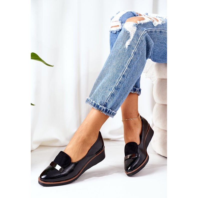 Pantofi cu lac lacuit POTOCKI 12032 Negru 2