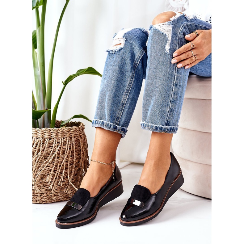 Pantofi cu lac lacuit POTOCKI 12032 Negru 3