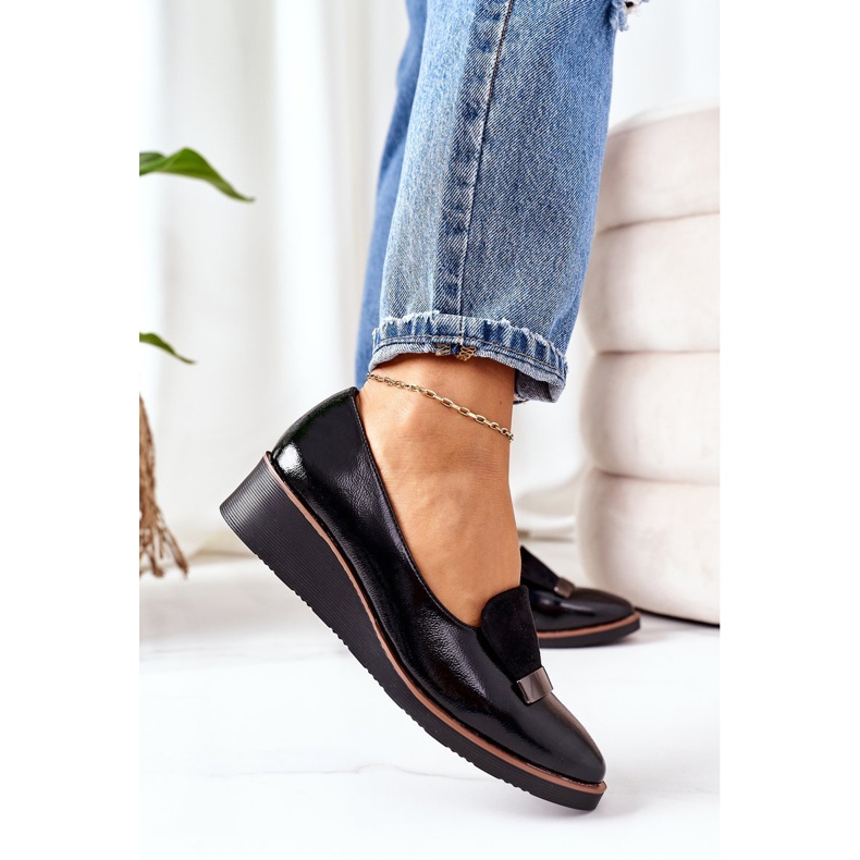 Pantofi cu lac lacuit POTOCKI 12032 Negru 5