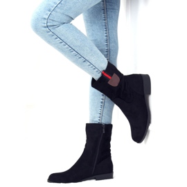 Cizme plate pentru femei negre 1707 Negre negru 1