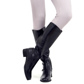 Cizme de călărie negre pentru femei BH311 Black Pu negru 1 Cizme de călărie negre pentru femei BH311 Black Pu negru 1