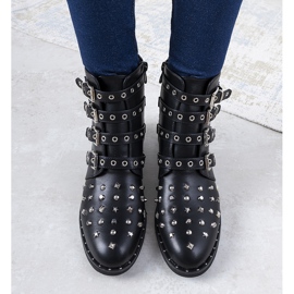 Cizme de damă negre, bogat decorate, de la Meier negru 1