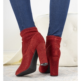 BM Cizme roșii strălucitoare pe stâlpul Birgit roșu 1