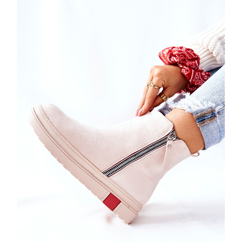 PS1 Cizme din piele de căprioară Jodhpur pe platforma bej Nessa 2 PS1 Cizme din piele de căprioară Jodhpur pe platforma bej Nessa 2