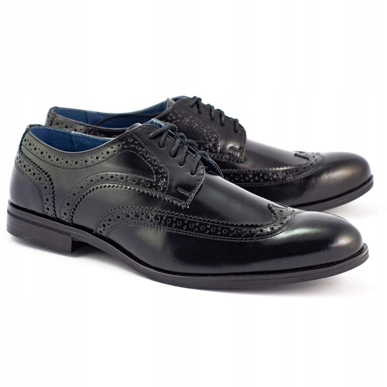 Olivier Pantofi formali Brogues negri negru 2
