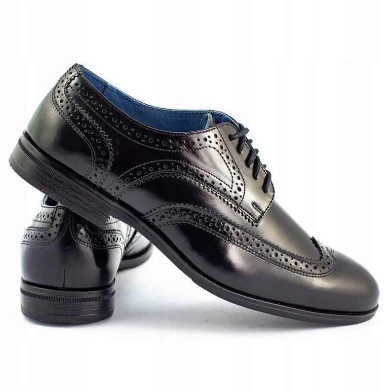 Olivier Pantofi formali Brogues negri negru 3