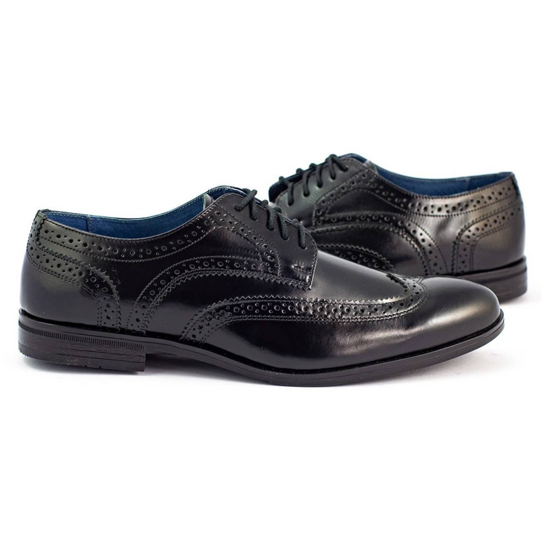 Olivier Pantofi formali Brogues negri negru 4
