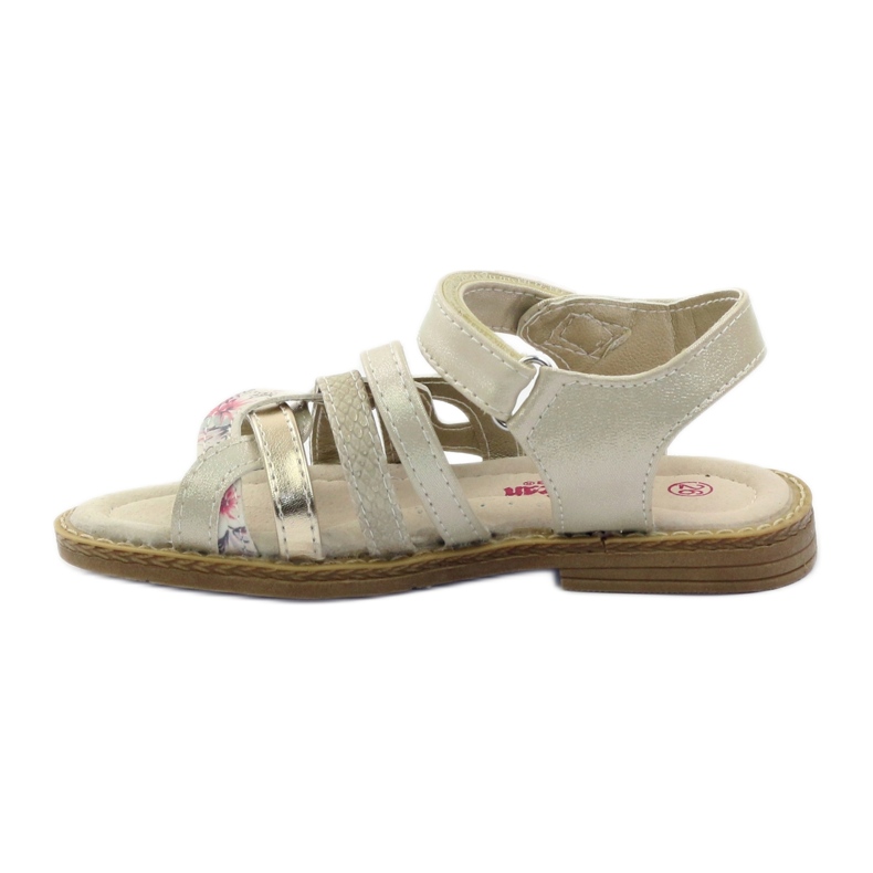 American Club Sandale americane Girls pentru Velcro 15079 bej/aur 2