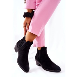 Cizme negre pe toc înalt Sergio Leone BT620 negru 2