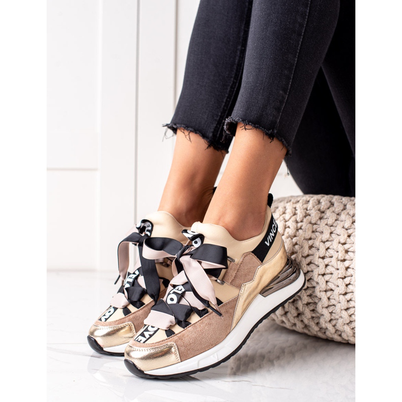 Adidași legați cu panglică VINCEZA maro 2 Adidași legați cu panglică VINCEZA maro 2