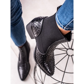 TRENDI Cizme Black Fashion Jodhpur negru 2