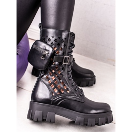 Sweet Shoes Muncitori negri ajurati negru 1