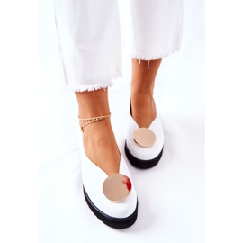 Pantofi de balerină pe platformă Maciejka White 5315B-11 alb 5