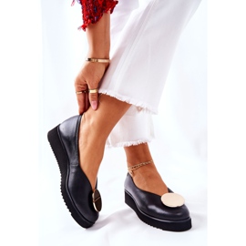 Pantofi de balerină pe platformă Maciejka Negru 5315B-01 5