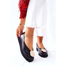 Pantofi de balerină pe platformă Maciejka Negru 5315B-01 6