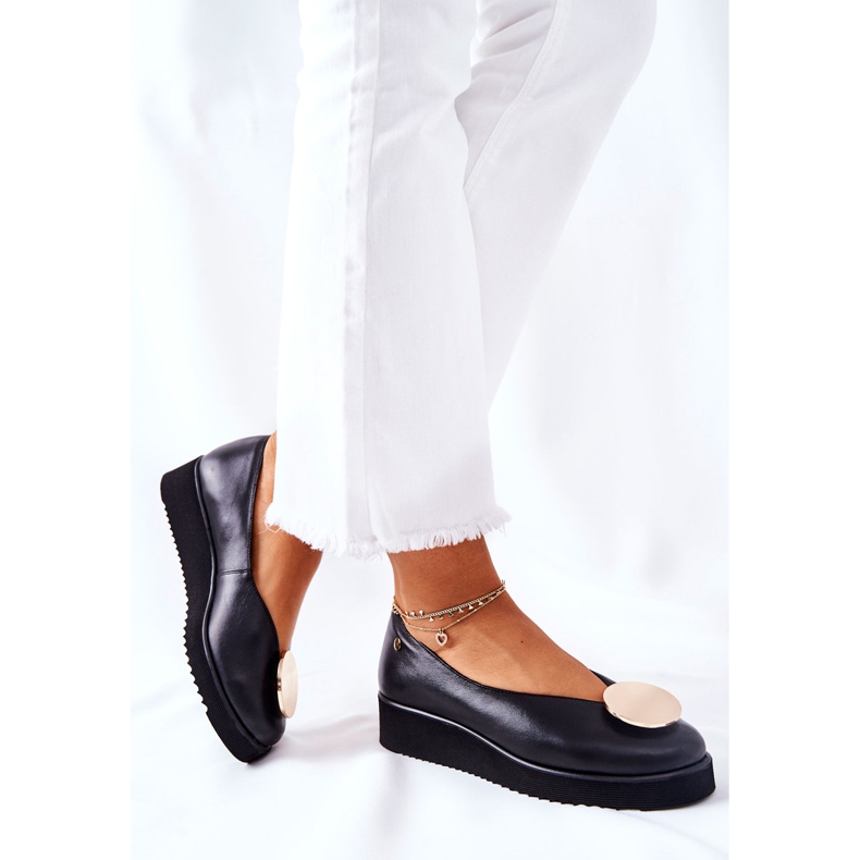 Pantofi de balerină pe platformă Maciejka Negru 5315B-01 1