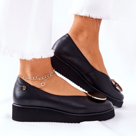 Pantofi de balerină pe platformă Maciejka Negru 5315B-01 4