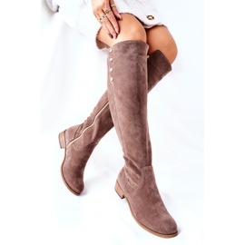 Lewski Shoes Cizme din piele de căprioară Lewski 2840 Maro 2