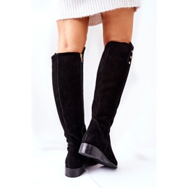 Lewski Shoes Cizme din piele de căprioară Lewski 2840 Negru 1