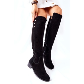 Lewski Shoes Cizme din piele de căprioară Lewski 2840 Negru 2