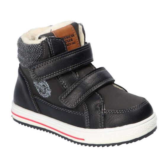 American Club XD24 / 21 Pantofi sport negri calzi cu blană negru 4