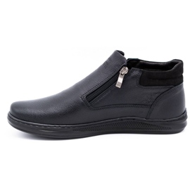 Polbut Cizme negre de iarnă pentru bărbați K29F negru 1