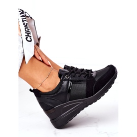 Adidași cu toc Vinceza 10606 Negru 1