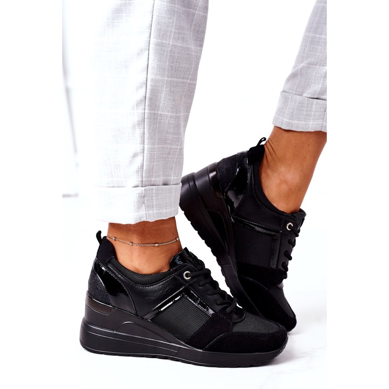 Adidași cu toc Vinceza 10606 Negru 3