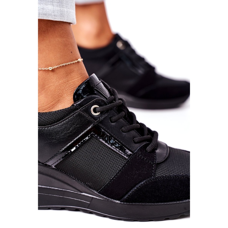 Adidași cu toc Vinceza 10606 Negru 5