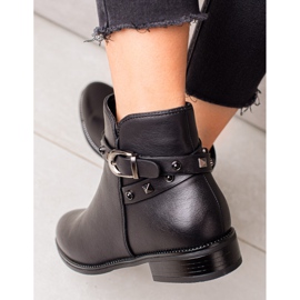 Goodin Ghete negre cu pietre de stras negru 2